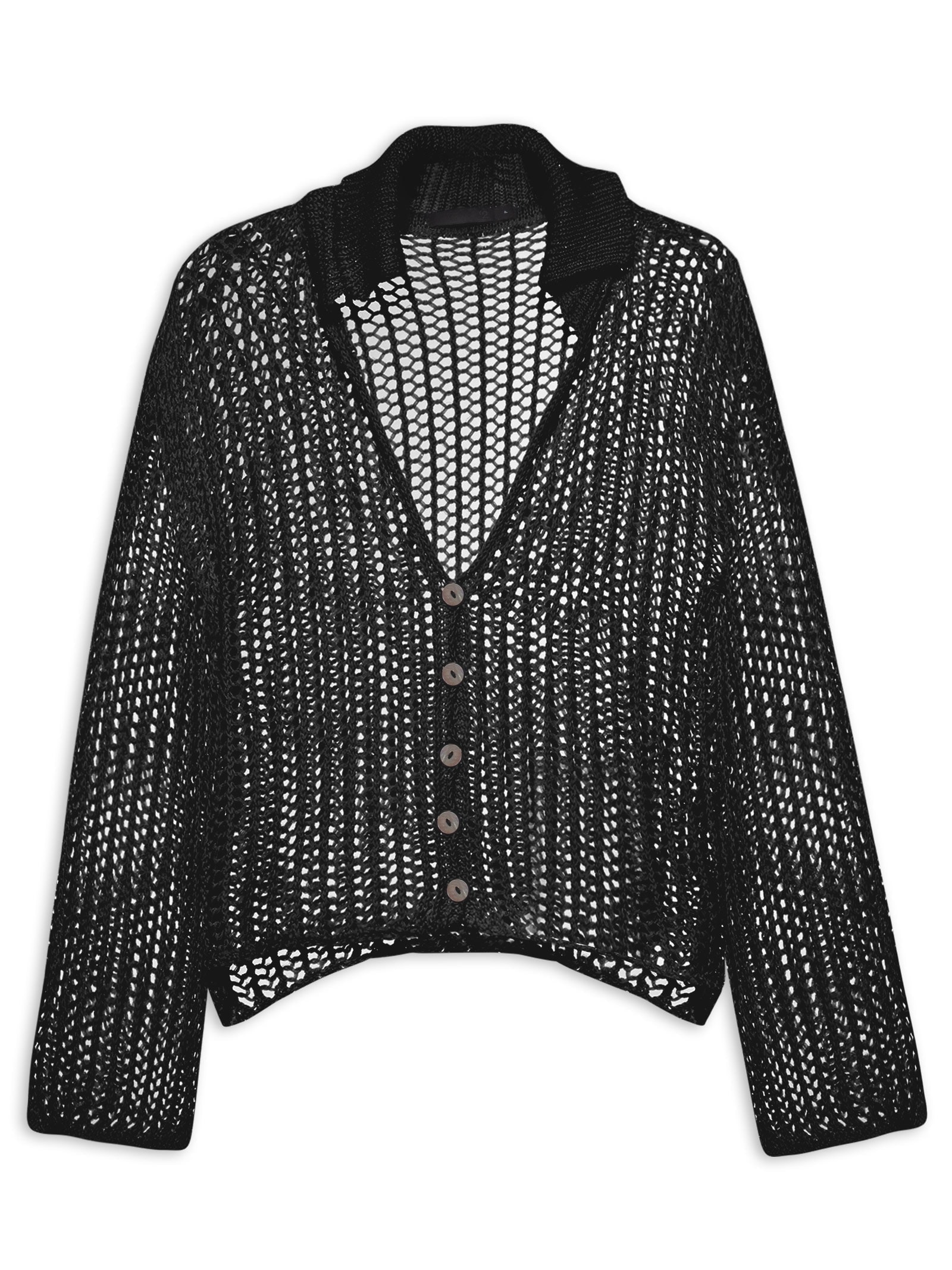 Camisa Feminina Manga Longa De Tricot Preto '2Essential
