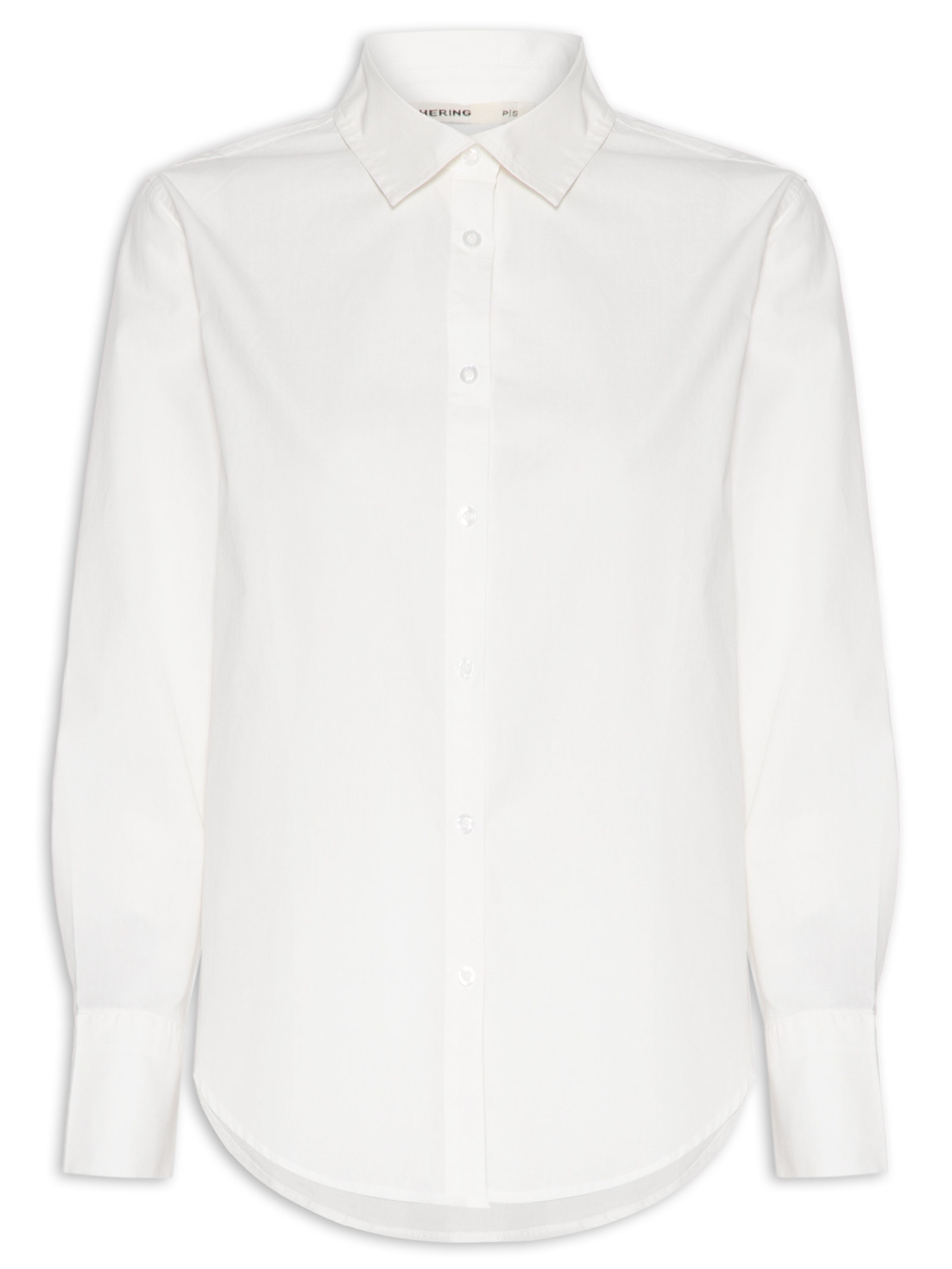 Camisa Feminina Manga Longa Em Tricoline Branco Hering
