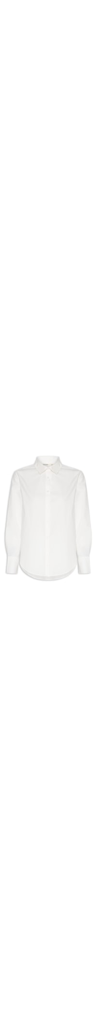 Camisa Feminina Manga Longa Em Tricoline - Branco