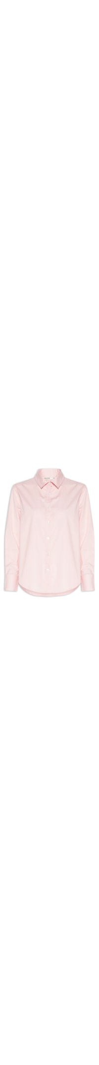 Camisa Feminina Manga Longa Em Tricoline - Rosa