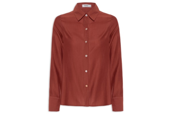 Camisa Feminina Manga Longa Justa Ao Corpo - Vinho