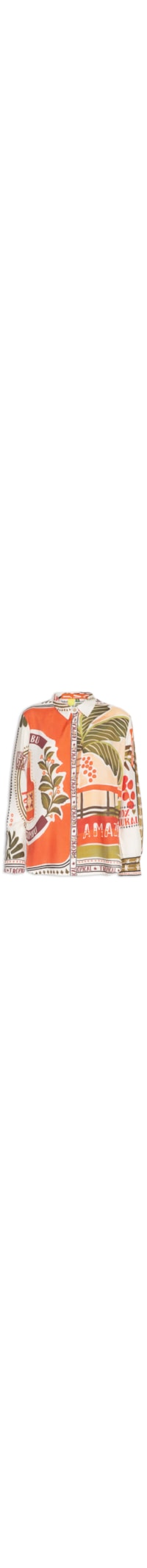 Camisa Feminina Manga Longa Lenço Igarape - Laranja