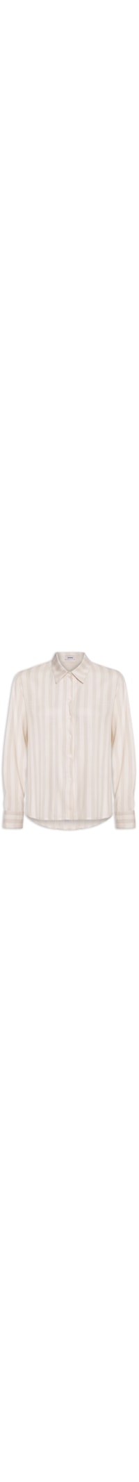 Camisa Feminina Manga Longa Listrada - Bege