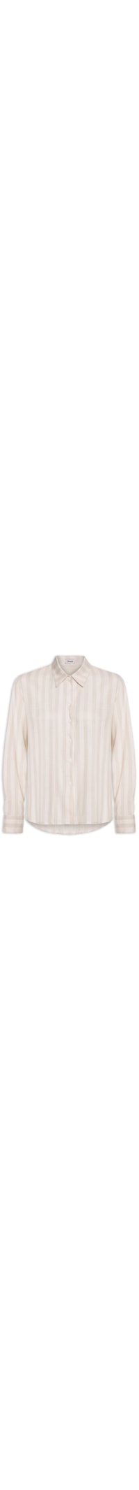 Camisa Feminina Manga Longa Listrada - Bege