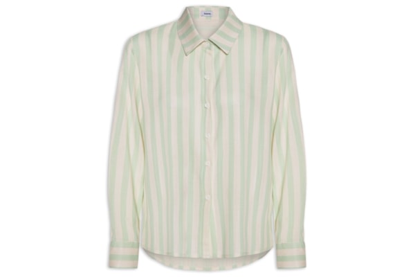 Camisa Feminina Manga Longa Listrada - Verde