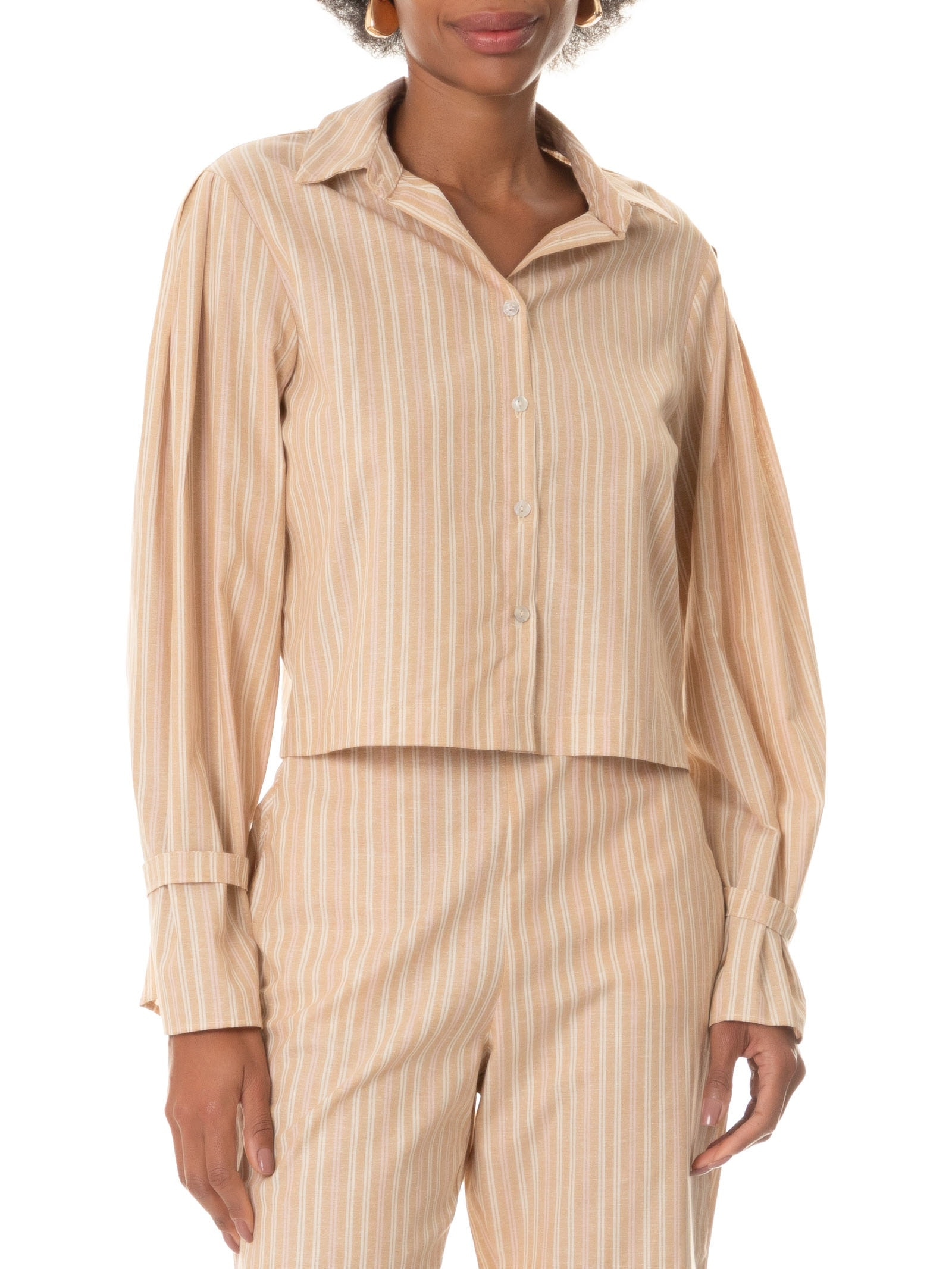 Camisa Feminina Manga Longa Marrom Lez A Lez