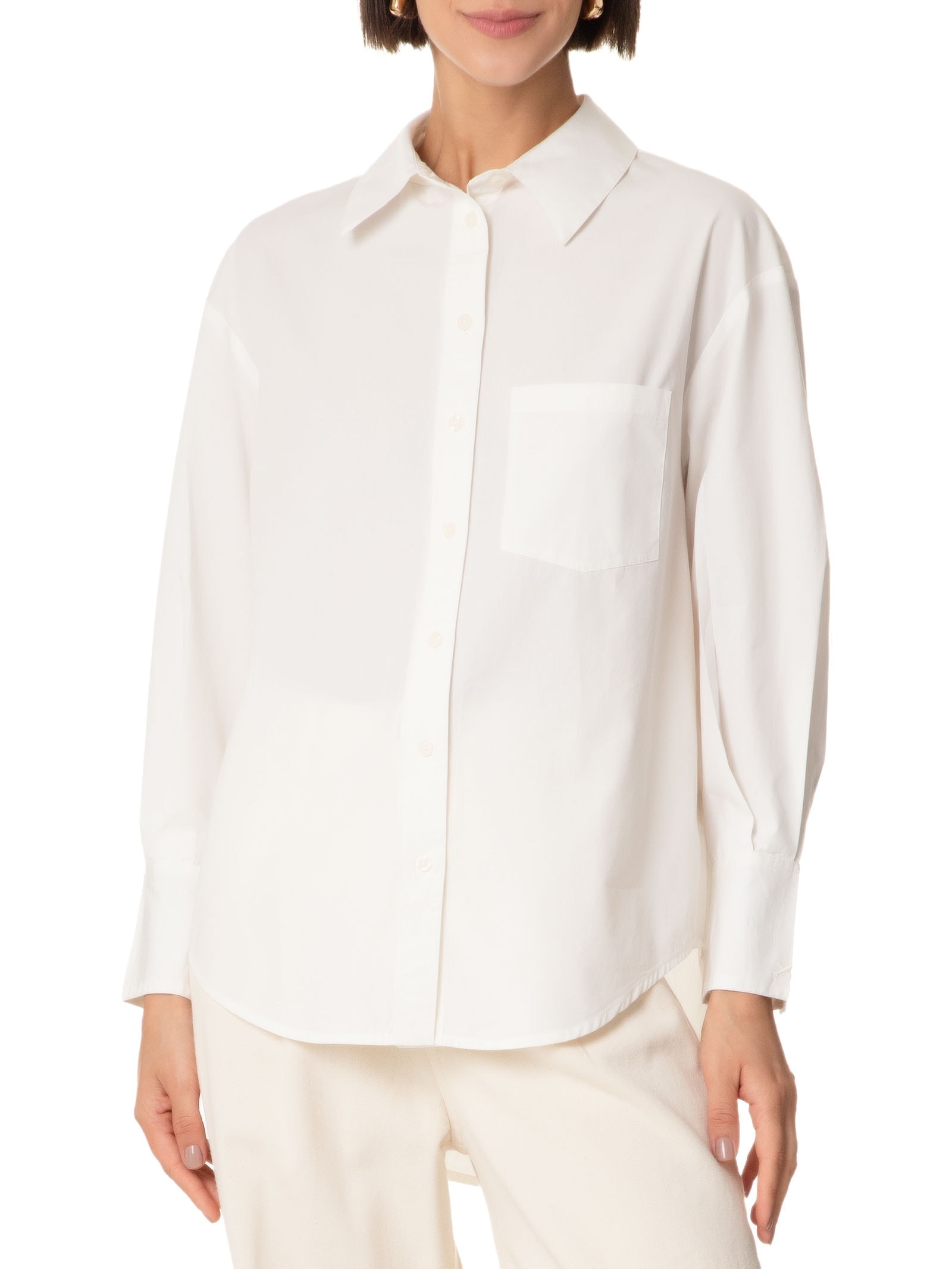 Camisa Feminina Manga Longa Off White Hering