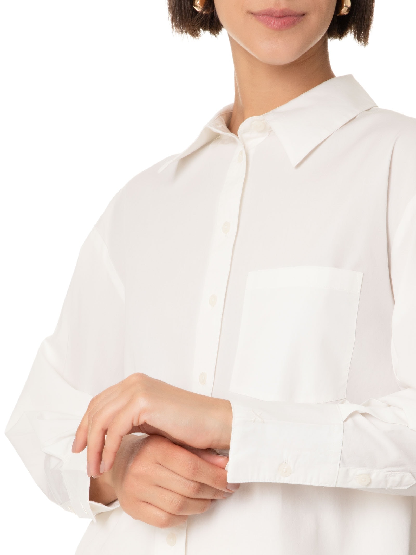 Camisa Feminina Manga Longa Off White Hering