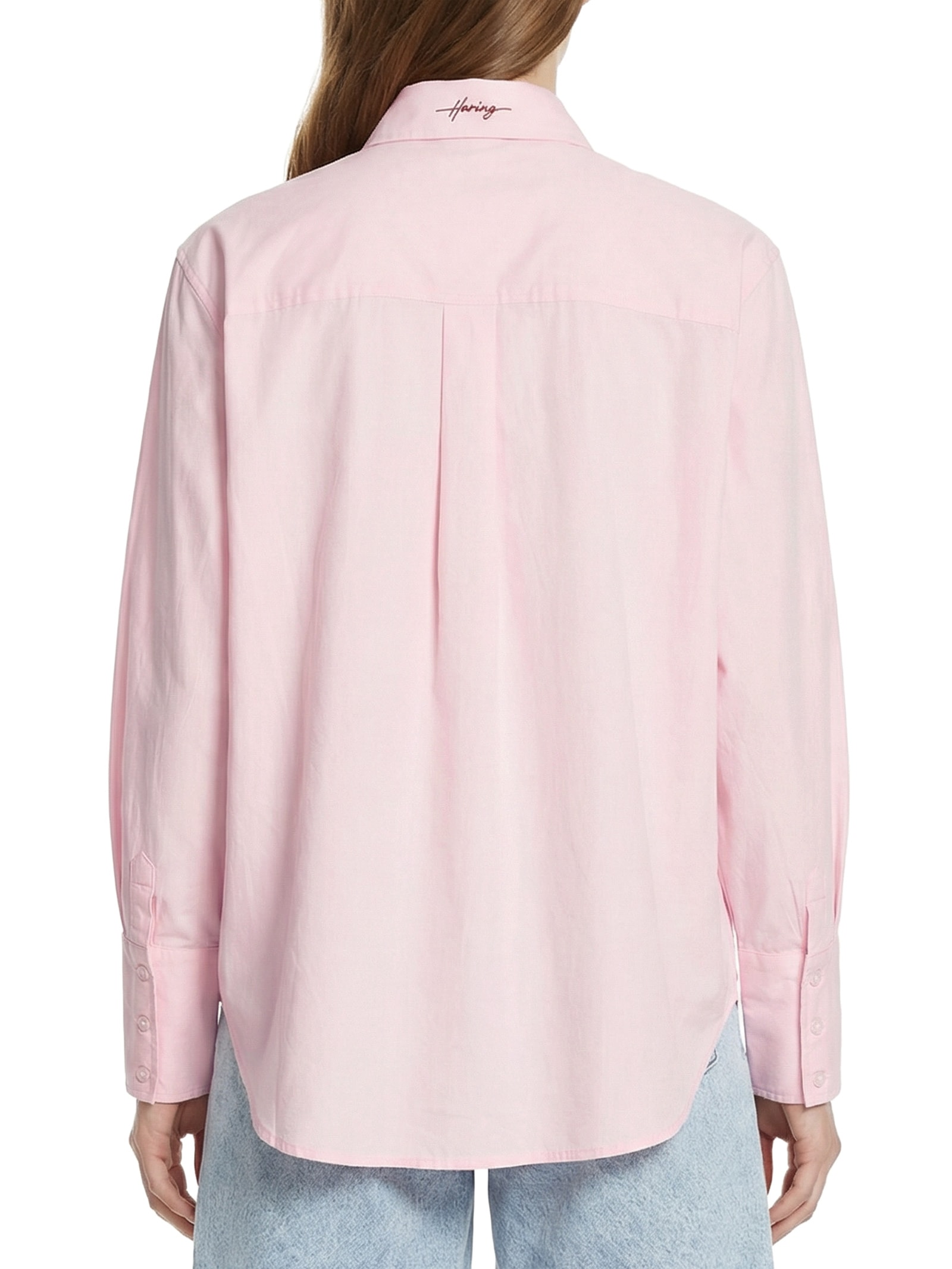 Camisa Feminina Manga Longa Rosa Hering