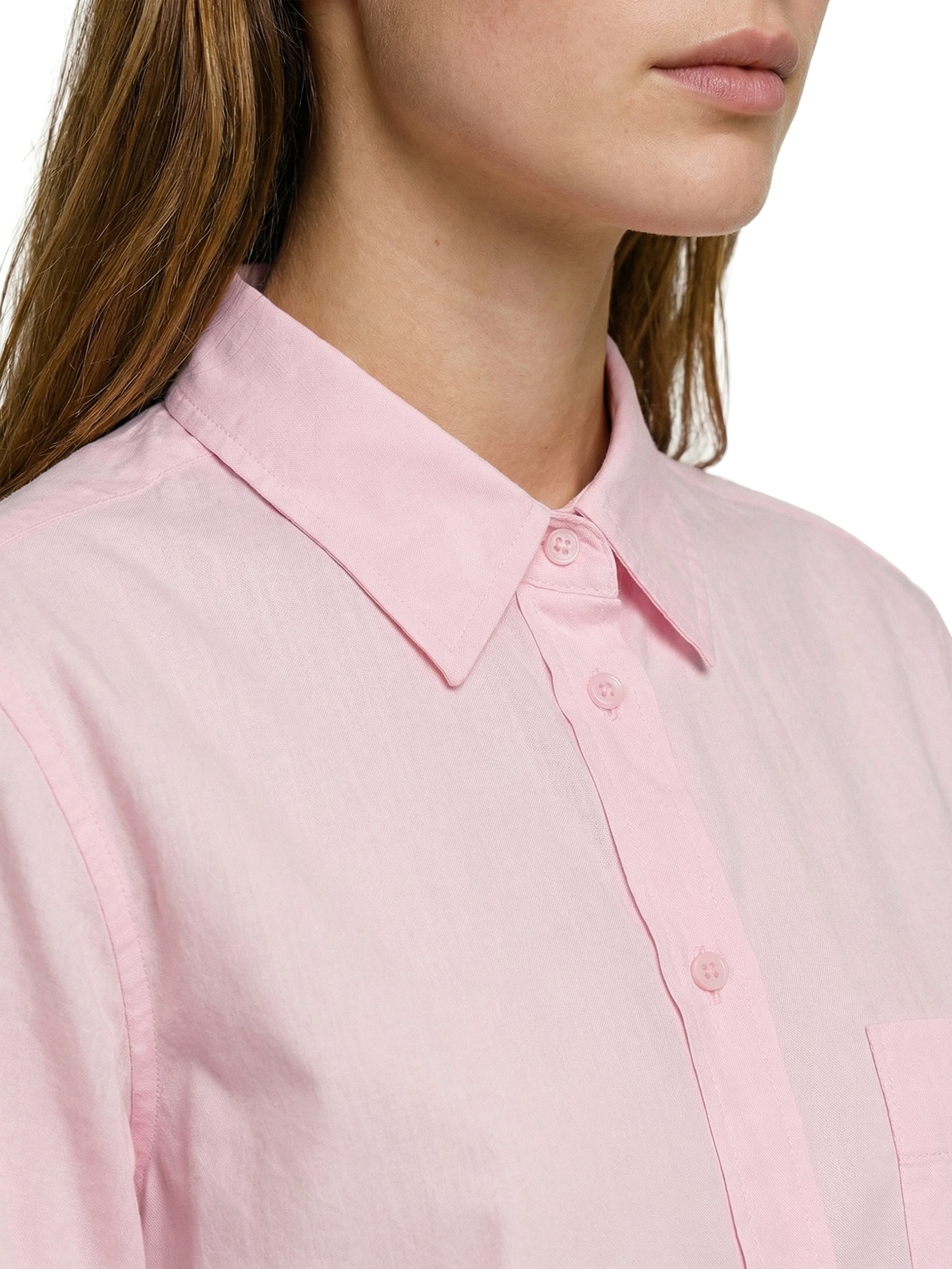 Camisa Feminina Manga Longa Rosa Hering