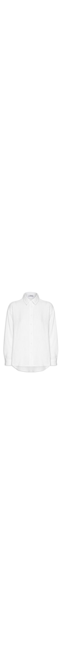 Camisa Feminina Manga Longa Texturizada - Branco