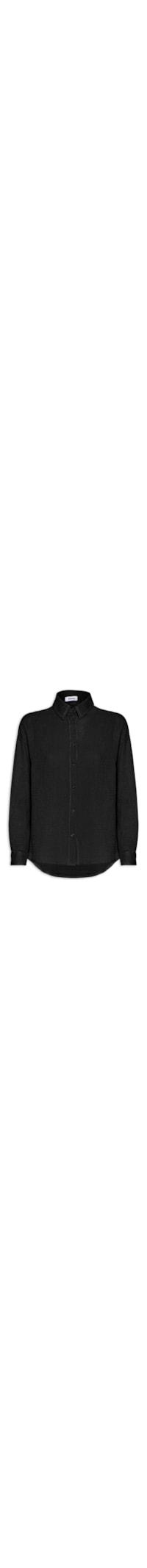 Camisa Feminina Manga Longa Texturizada - Preto