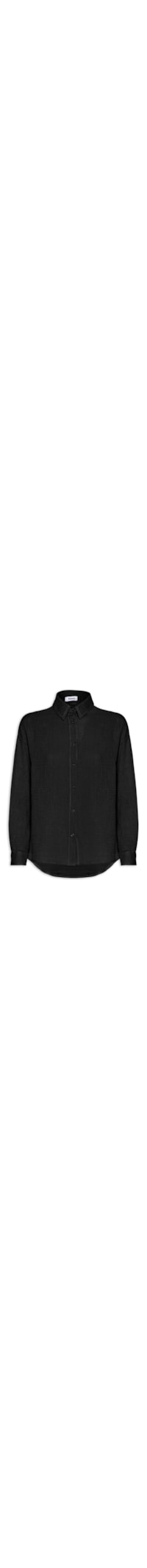 Camisa Feminina Manga Longa Texturizada - Preto