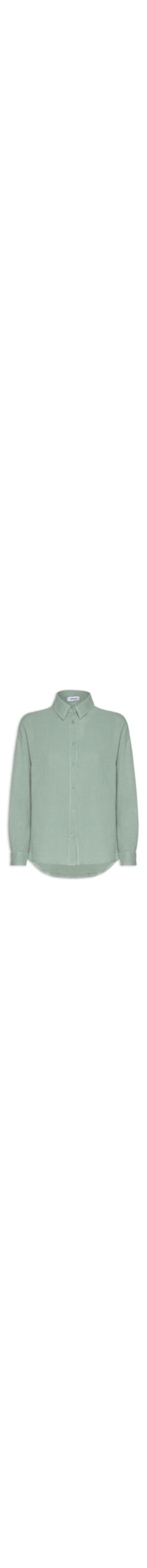Camisa Feminina Manga Longa Texturizada - Verde