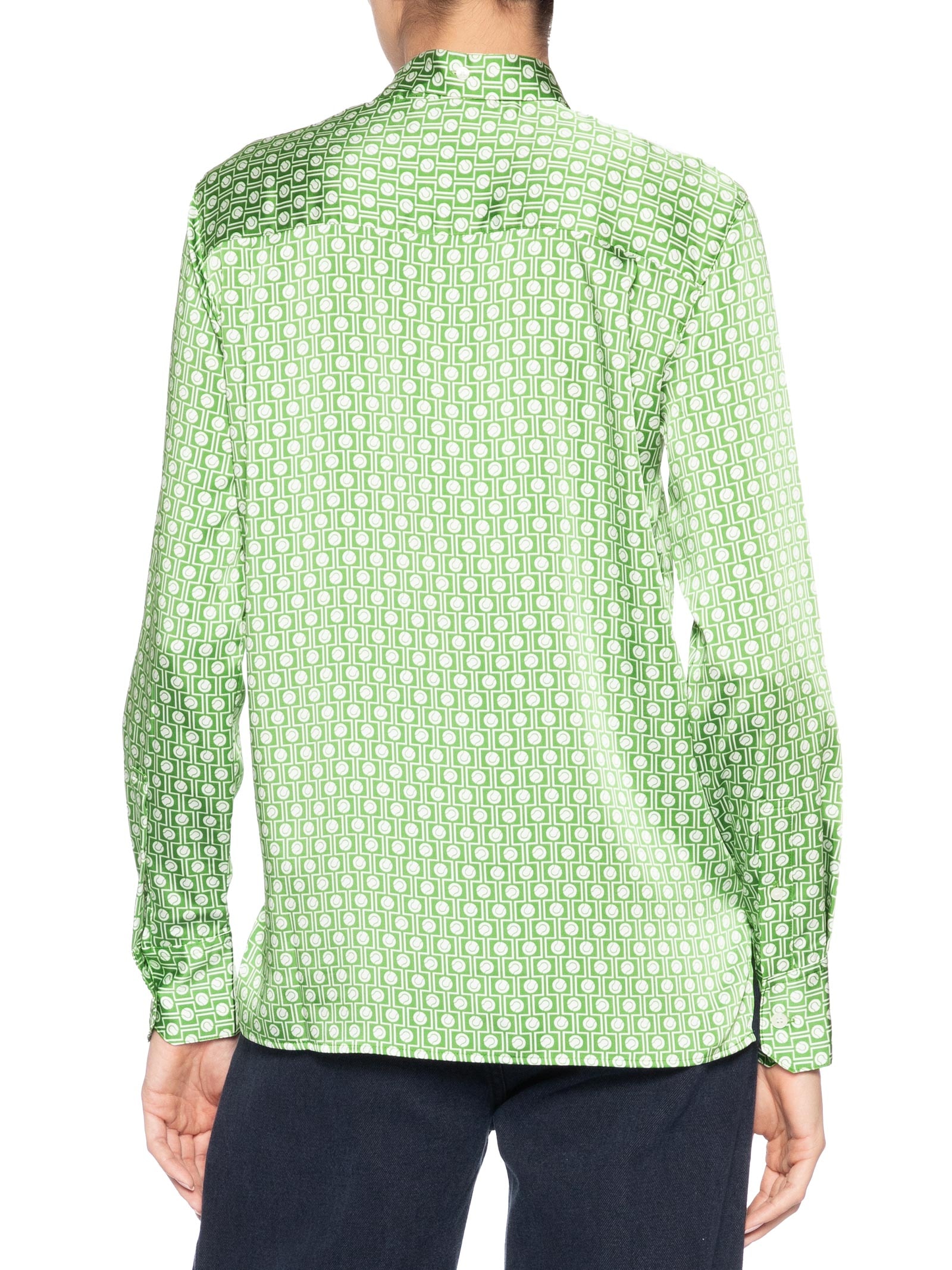 Camisa Feminina Manga Longa Woven Verde Lacoste