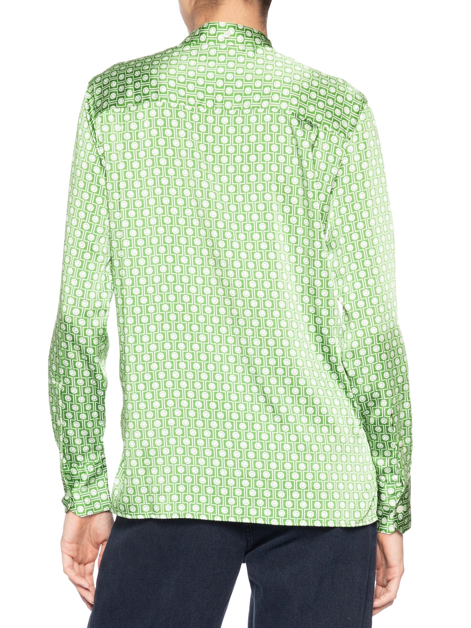 Camisa Feminina Manga Longa Woven Verde Lacoste