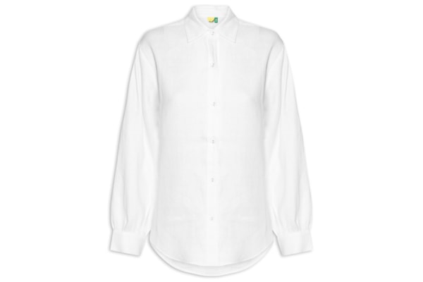 Camisa Feminina Mangas Linho - Branco