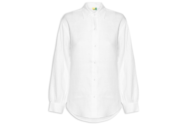 Camisa Feminina Mangas Linho - Branco