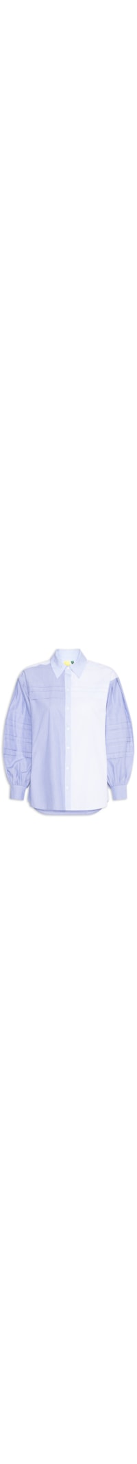 Camisa Feminina Mangas Listras Julia - Azul