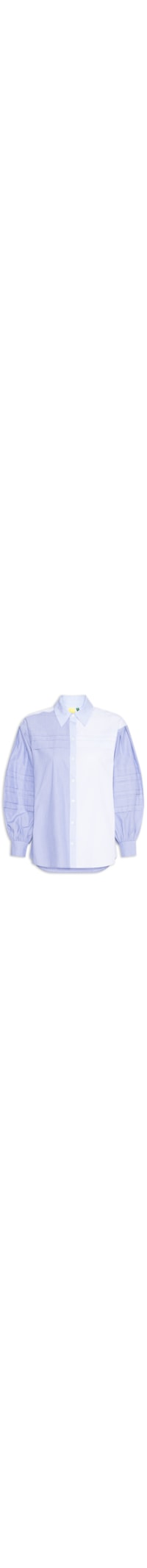 Camisa Feminina Mangas Listras Julia - Azul