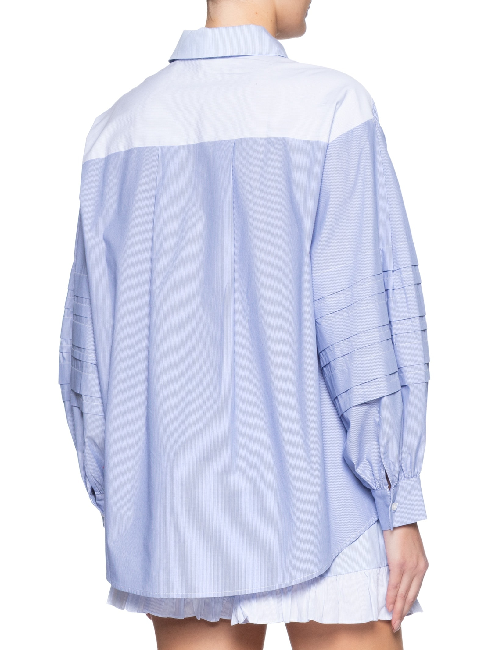Camisa Feminina Mangas Listras Julia Azul Farm