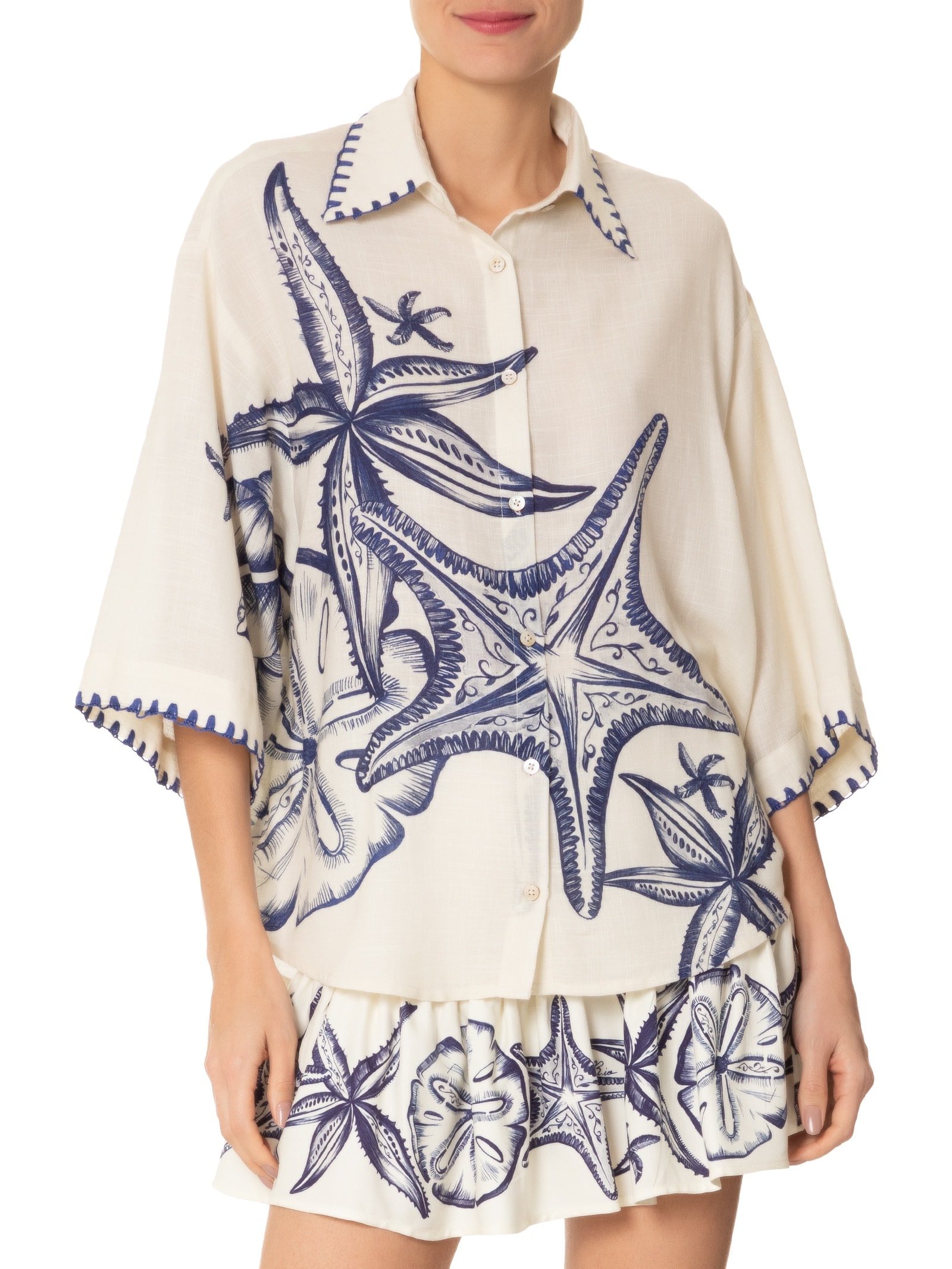Camisa Feminina Mar de Estrelas Off White Farm