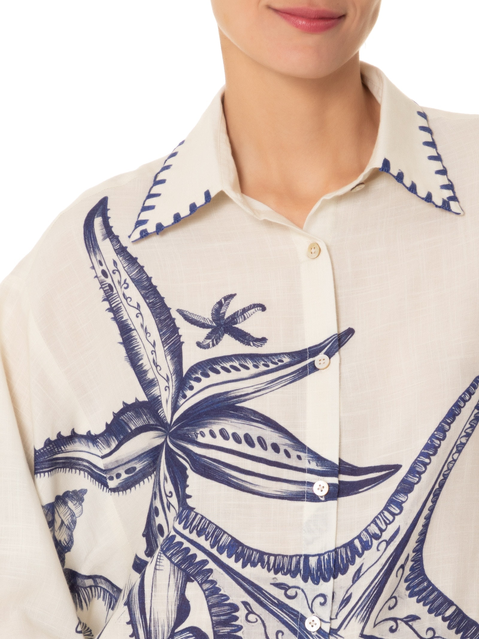 Camisa Feminina Mar de Estrelas Off White Farm