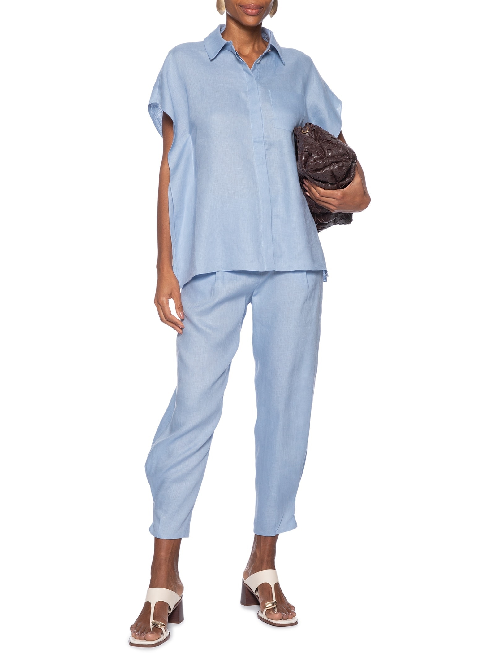 Camisa Feminina Mariah IV Azul Le Lis