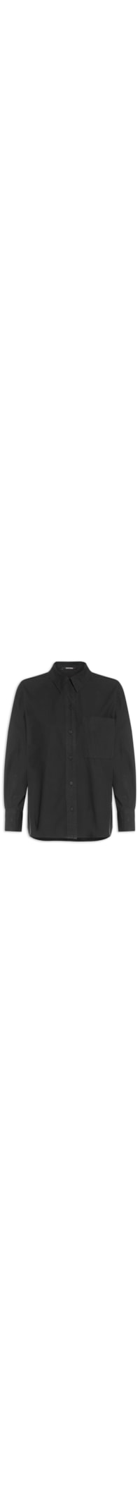 Camisa Feminina Maxi Algodão Empapelado - Preto