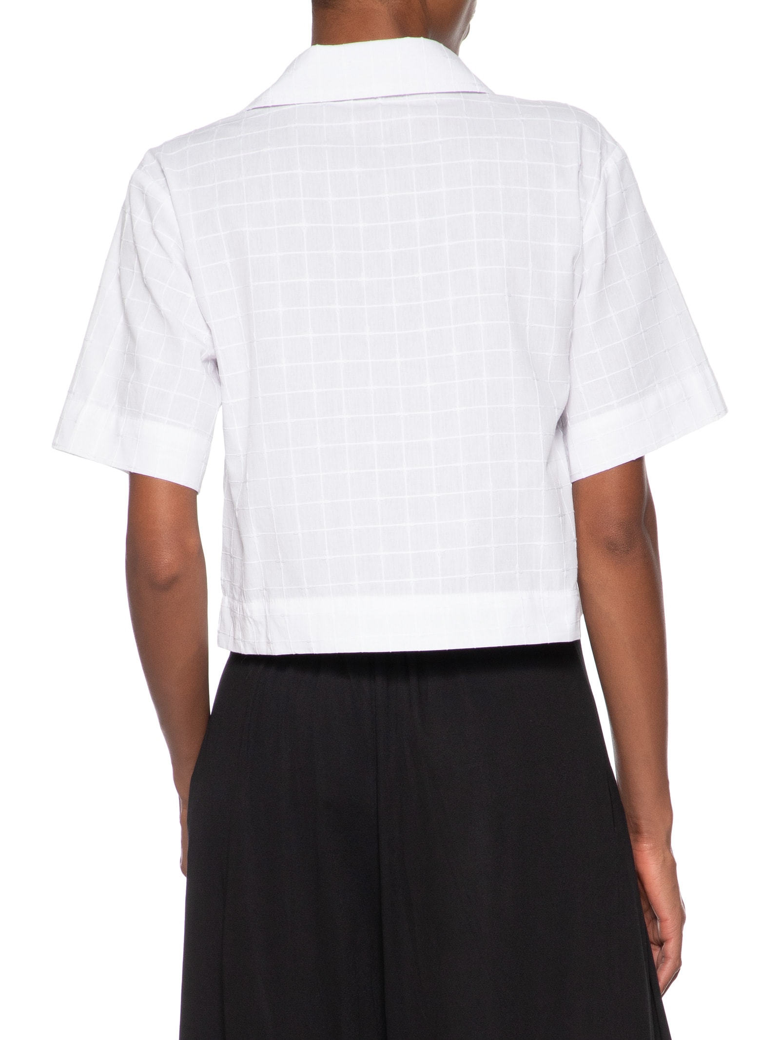 Camisa Feminina Mc Com Amarração Off White Basiq