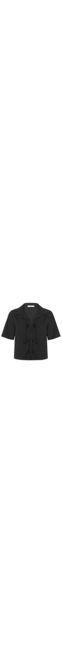 Camisa Feminina Mc Com Amarração - Preto
