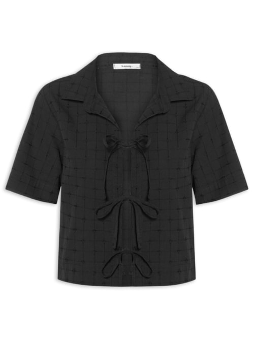 Camisa Feminina Mc Com Amarração – Preto