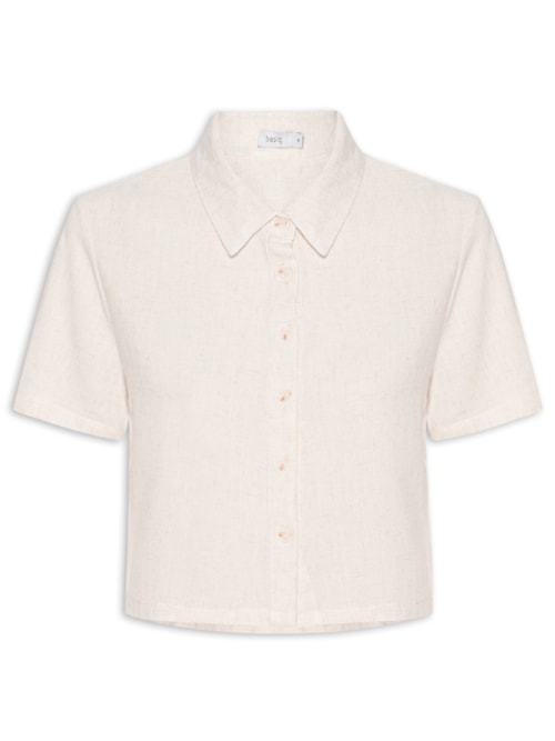 Camisa Feminina Mc Texturizada – Off White