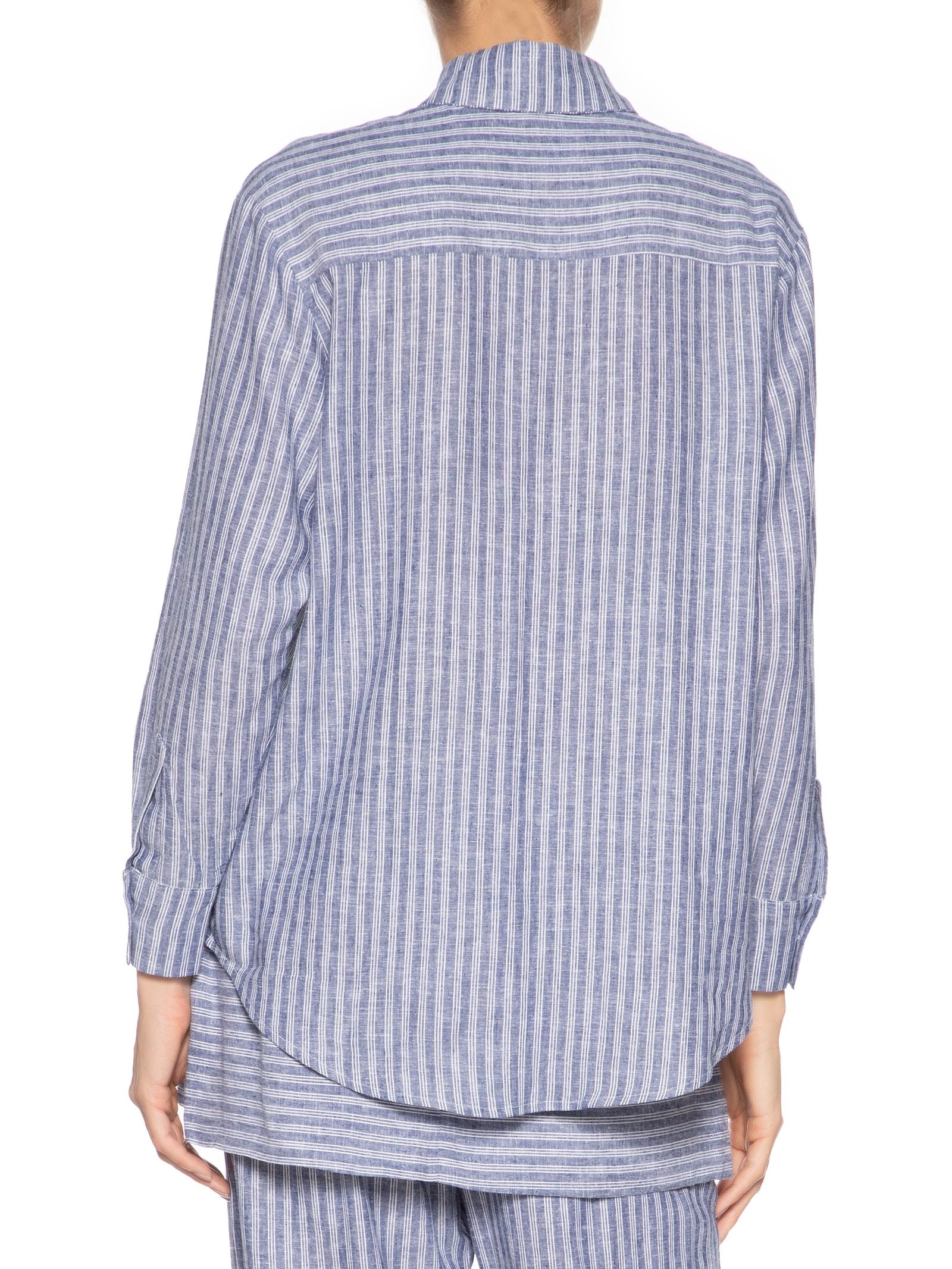 Camisa Feminina Mix De Estampas Azul Maria Filó