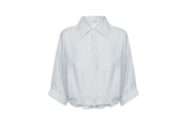 Camisa Feminina Modelagem Ampla - Azul
