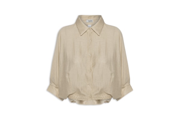 Camisa Feminina Modelagem Ampla -  Bege