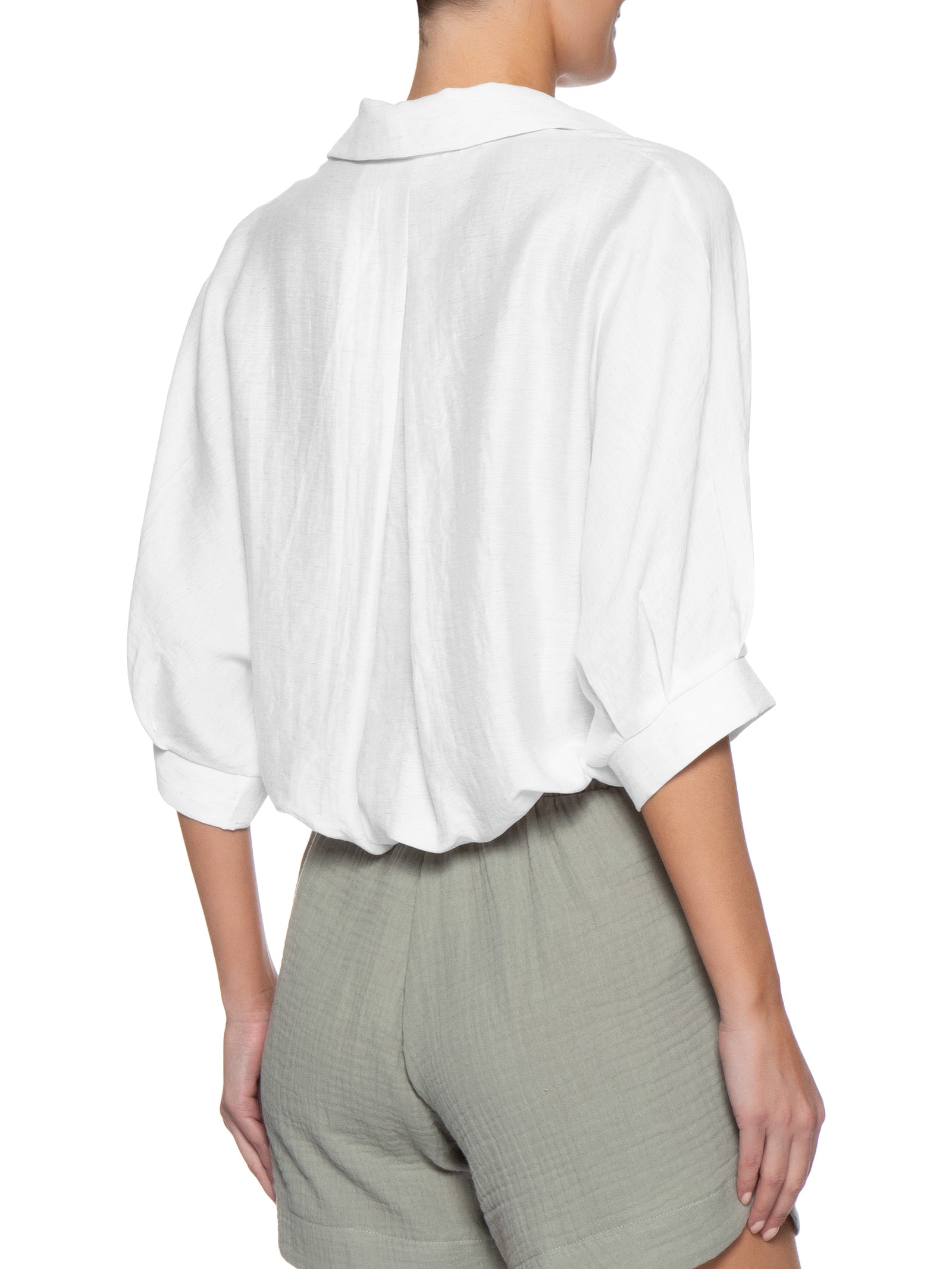 Camisa Feminina Modelagem Ampla Off White Basiq