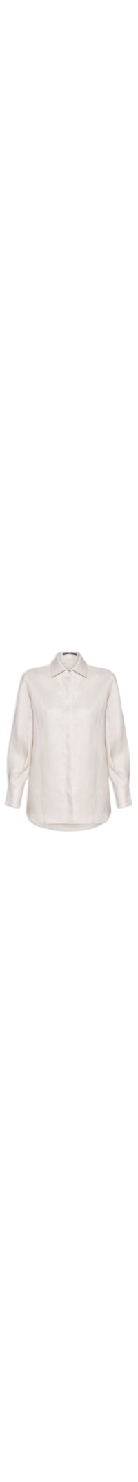 Camisa Feminina Natural Cambraia Puro Linho - Bege