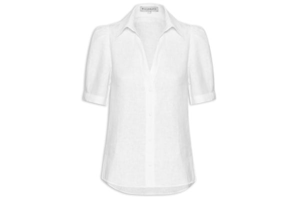 Camisa Feminina New Beck Manga Curta - Branco