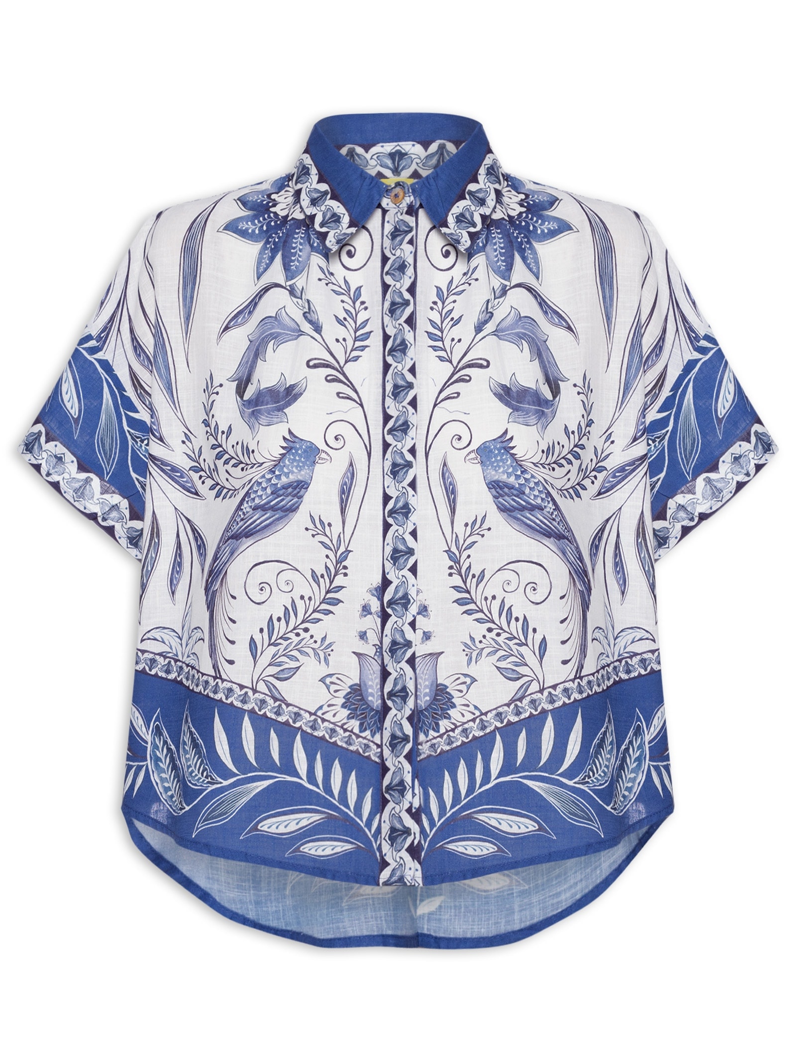 Camisa Feminina Nina Branco Farm Praia