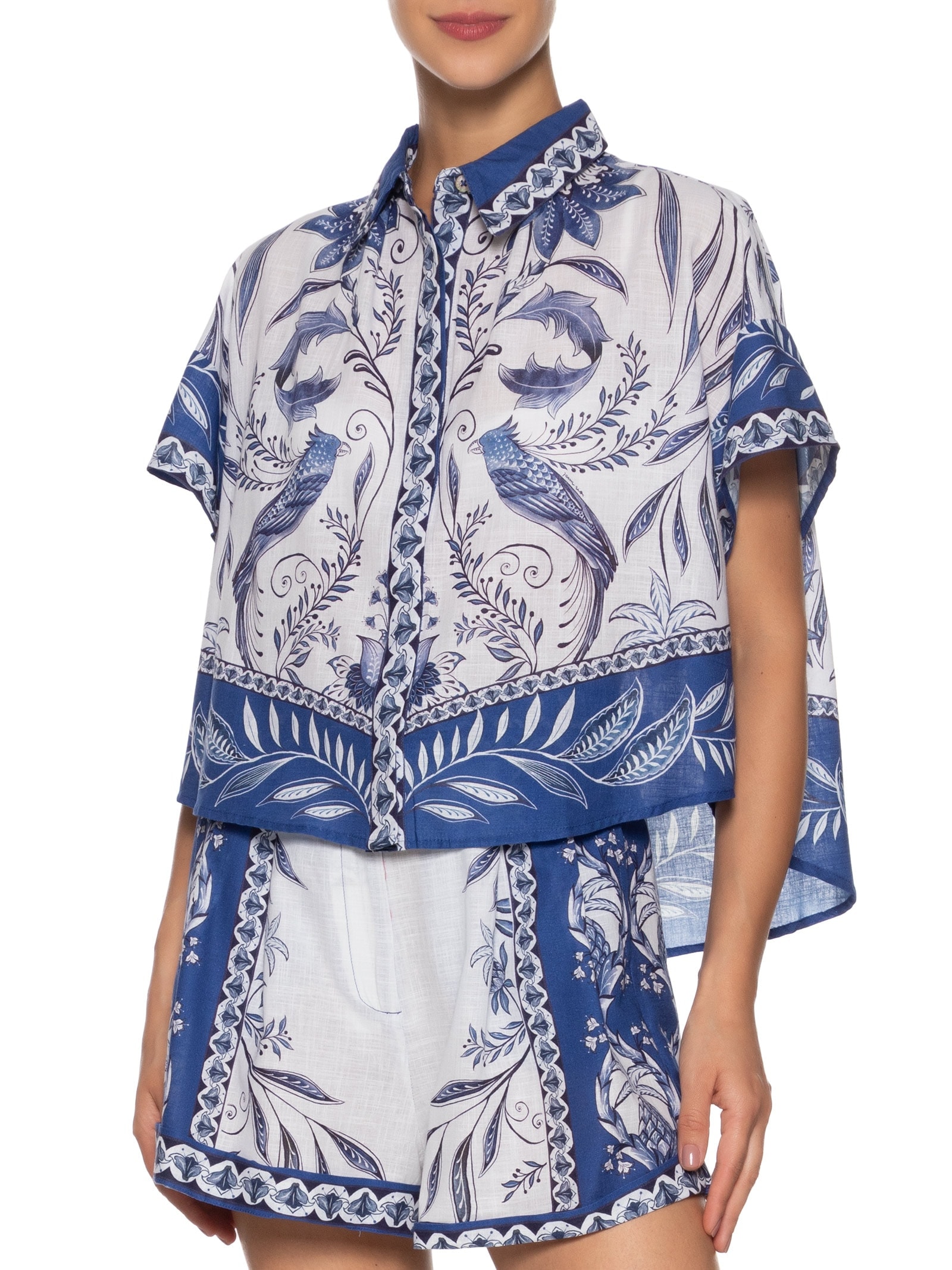 Camisa Feminina Nina Branco Farm Praia