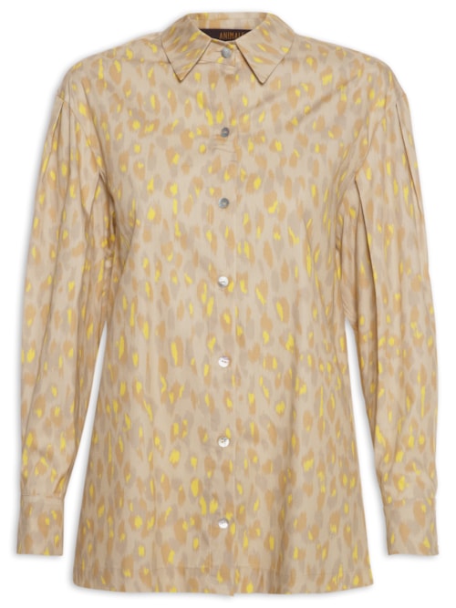 Camisa Feminina Onça Textura Gengibre – Animal Print
