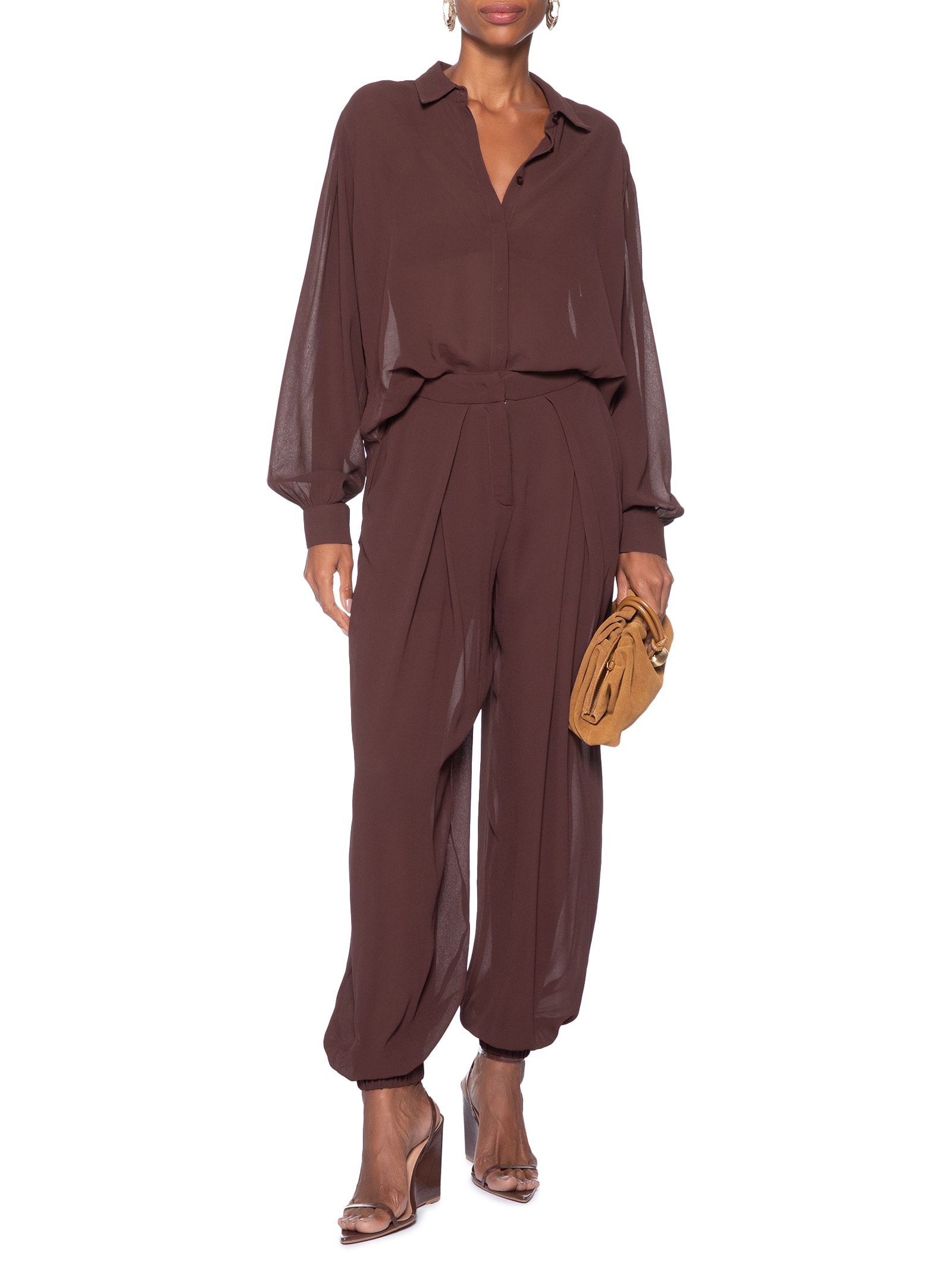 Camisa Feminina Over Boho Marrom Animale