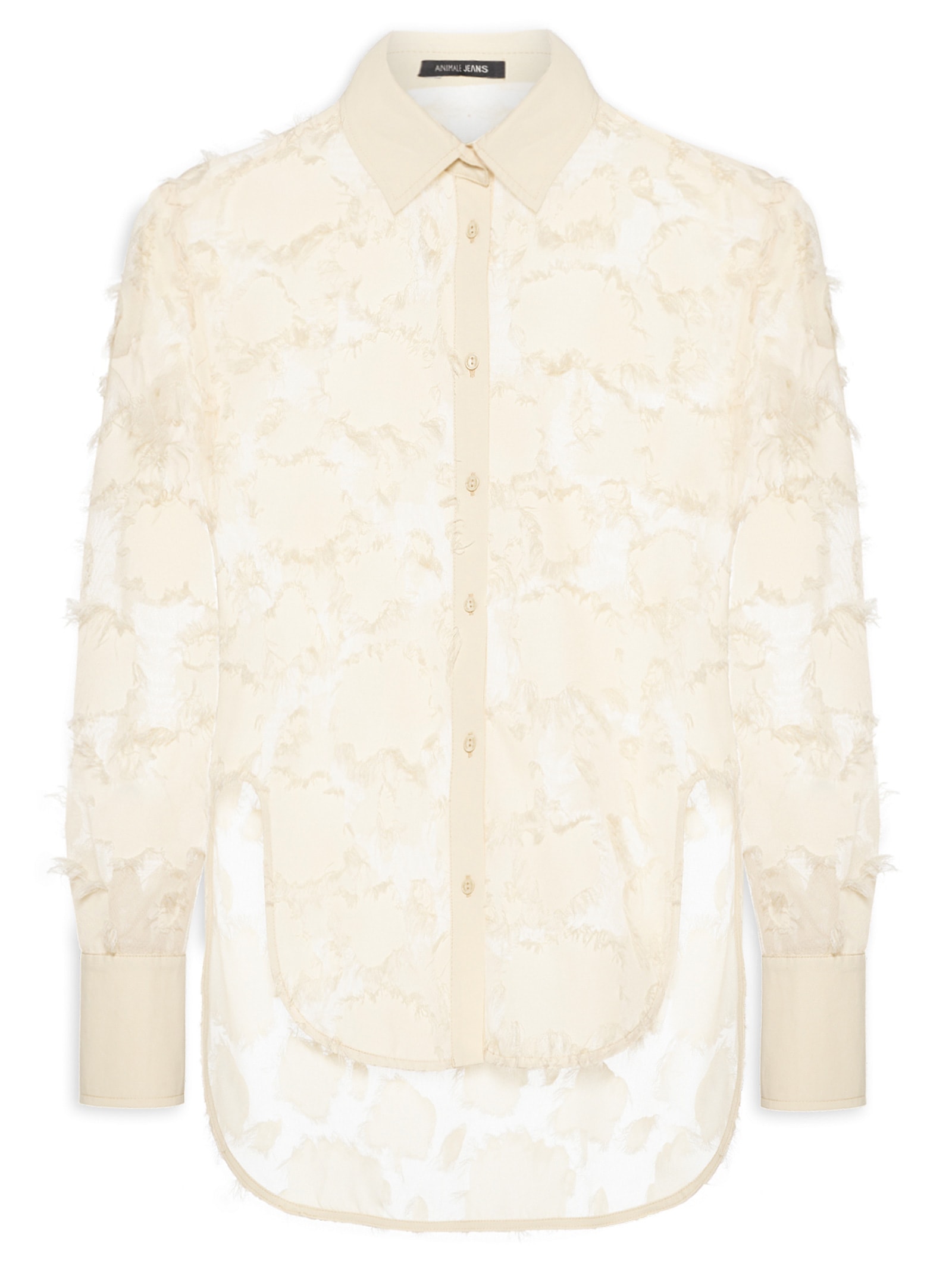 Camisa Feminina Over Fiore Bege Animale Jeans