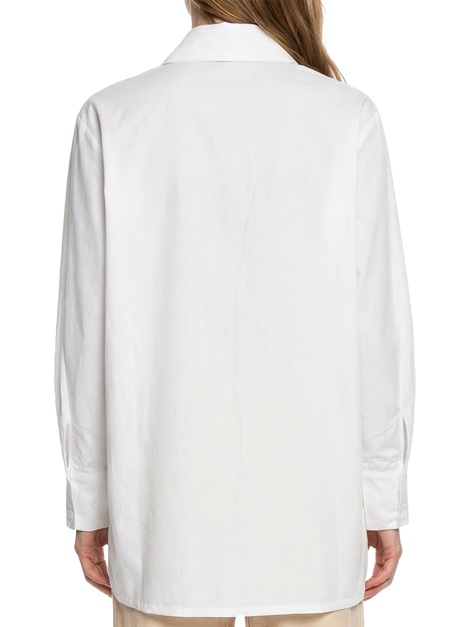 Camisa Feminina Oversize Floral Branco Cacay
