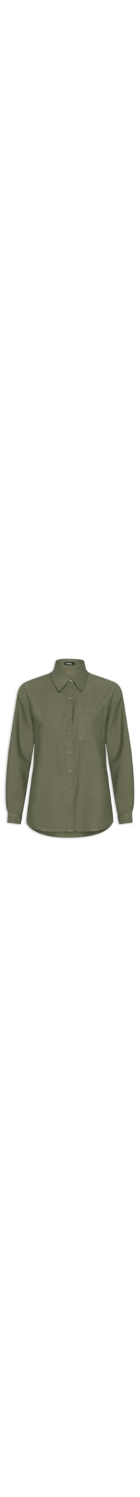 Camisa Feminina Oversized Botões De Pressão - Verde