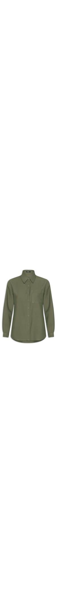 Camisa Feminina Oversized Botões De Pressão - Verde