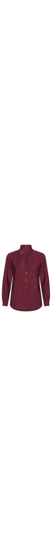 Camisa Feminina Oversized Botões De Pressão - Vinho