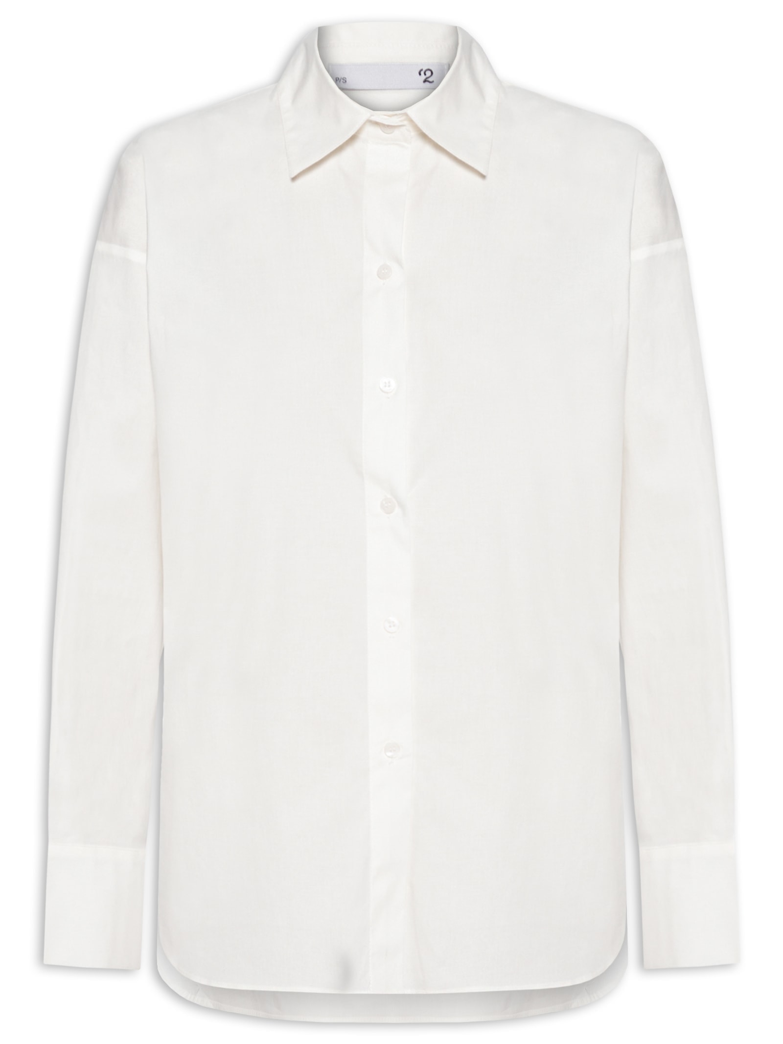 Camisa Feminina Oversized Com Aberturas Off White '2Essential