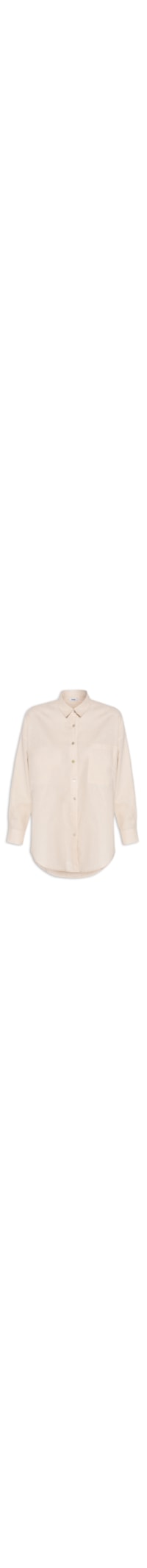 Camisa Feminina Oversized Com Bolso - Bege